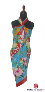 Service de fabrication textile sur mesure de paréos de plage tropicaux, sarongs hawaïens, tahitiens, fidjiens, samoans, OEM, ODM, marque privée, Inde - Product Image 5