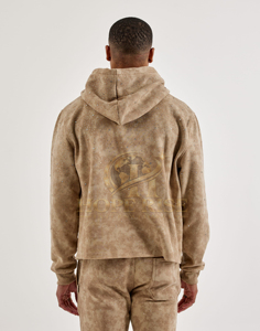 Ensemble sweat à capuche et pantalon de survêtement unisexe délavé à l'acide avec strass, style streetwear décontracté, 100 % coton, écologique - Product Image 2