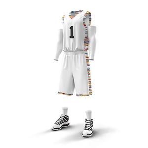 Meilleur design d'uniformes de basketball personnalisés pour hommes, respirants, à manches courtes, séchage rapide, ensemble de sublimation, grandes tailles, prix de gros abordable - Product Image 2