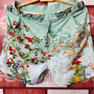 Shorts Blancos para Hombre con Rayas Azul Marino y Rojas, Cierre con Cordón, Secado Rápido, Traje de Baño Informal - Product Image 5