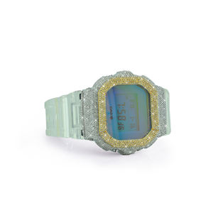 Reloj G-Shock con Bisel de Plata y Diamantes Naturales para Fiestas, Bodas y Aniversarios - Unisex, Otras Joyas - Product Image 1