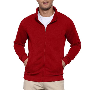 เสื้อสเวตเชิ้ตถักสำหรับผู้ชายทันสมัย สีเขียวมะกอก ทรงปกติ สีพื้น สไตล์ลำลอง มีซิปและฮู้ด - Product Image 6