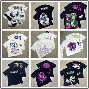 เสื้อยืดโอเวอร์ไซส์ผ้าคอตตอนหนา 100% พิมพ์ลายโลโก้ดีไซเนอร์แฟชั่นฤดูร้อนปี 2026 สำหรับผู้ชาย เสื้อยืด unisex คุณภาพสูง - Product Image 2