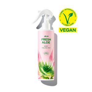 Brume exfoliante pour le corps The Saem Jeju Fresh Aloe Vera Smooth Body Peeling Mist, ingrédient liquide végétalien, brume exfoliante pour le corps - Product Image 1