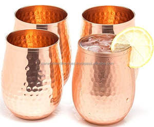 Taza de cobre sin forro, taza de Mula, botellas de agua potable de mesa de cocina de cobre puro para agua hirviendo, venta de exportación desde la India - Product Image 3