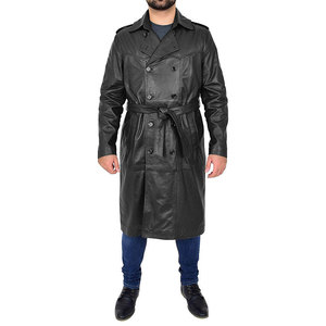 Manteau long en cuir pour homme de la meilleure qualité, dernières tendances, prix de gros, couleurs personnalisées, manteau long en cuir en gros - Product Image 1