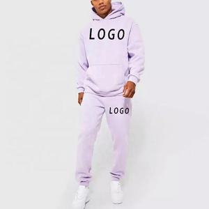 Ensemble de survêtements décontractés d'hiver personnalisés, écologiques, de haute qualité, légers, 100% coton, sweats à capuche et pantalons de survêtement amples - Product Image 3