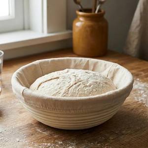 Round <b>Bread</b> Bowl Dough Proofing Rattan Fermentation Sourdough <b>Bread</b> Proofing <b>Basket</b> Set Round Oval Heart Shape Rattan. - Product Image 2
