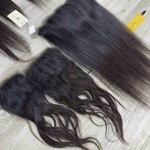 Nouveau produit phare : Cheveux humains Remy vietnamiens lisses, super double drawn, avec frontale et closure, disponibles en 5x5, 13x4, 13x6 pour dentelle HD - Product Image 4
