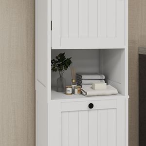 Armadio Organizzatore Bianco a Una Porta con Vano Ribaltabile per la Raccolta dei Biancheri - Product Image 6
