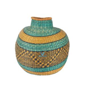 Vase de table en jonc de mer et jacinthe d'eau naturels Vietrustic – Meilleur prix, fait main, moderne, rustique, écologique, durable, pour la décoration du salon - Product Image 3