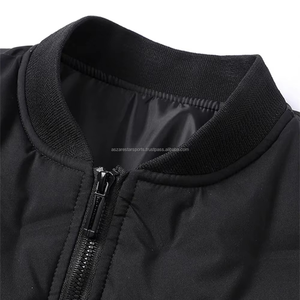 Veste universitaire en coton chaud enduit pour homme, tendance automne/hiver 2025, haute qualité, couleur unie, devant droit - Product Image 2