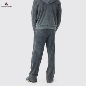 Customized LOGO <b>Mens</b> Acid Wash Sweatpants Vintage Baggy Athletic Workout Sweatpants Heavyweight Fleece <b>Pants</b> with Custom Logo - Product Image 6