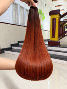 ผมแท้เวียดนามขายส่งแบบเป็นมัด ต่อผมแบบสั่งทำสีออมเบร ผมตรงนุ่มสลวยสำหรับถักเปีย - Product Image 3