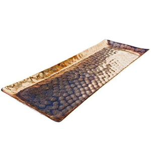 Rectangular Pure Copper Hammered Food Serving <b>Tray</b> For Home Hotel And Restaurant Use Tabletop Snacks & Drinks Serving <b>Trays</b> - Product Image 1