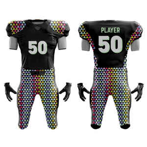 Conjunto de Uniforme de Fútbol Americano Premium de Manga Corta, Personalizable con Nombre de Equipo, para Práctica o Uso en Equipo, con Servicio OEM, Elegante - Product Image 2