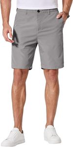 Shorts chino pour homme, respirants et anti-transpiration, décontractés et semi-formels, pour l'été, extensibles, avec logo sur le devant, shorts de golf - Product Image 2