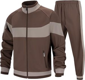 Conjunto Deportivo de Invierno para Hombre, 2 Piezas, con Cierre Completo, Cordón Ajustable, Ligero, Transpirable, 100% Poliéster - Product Image 1