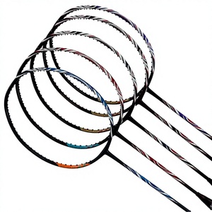 Raquette de badminton en fibre de carbone de qualité supérieure pour l'entraînement sportif en salle, la remise en forme et les jeux récréatifs - Product Image 4