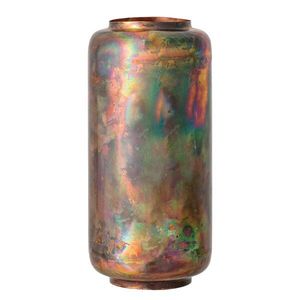 Handmade Copper Tabletop <b>Vase</b> With Bohemian Design And Patina Finish - Product Image 2