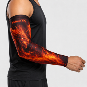 Manchon de cyclisme Fawkes imprimé flamme dragon unisexe, écologique, respirant, protection anti-UV, équipement de sport extérieur, prix de gros - Product Image 2