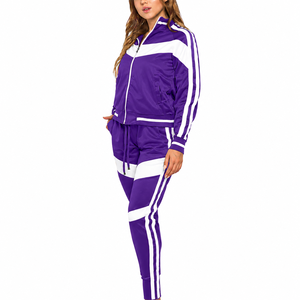 Custom <b>Women</b> Tracksuit Set Zip Up <b>Jacket</b> Jogger Pants Streetwear OEM Logo Sportswear - Product Image 3