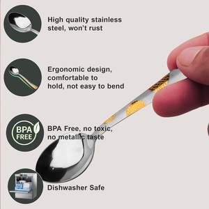 Ensemble de couverts en acier inoxydable chic, écologique et durable pour les soirées festives et l'usage quotidien - Design moderne, compatible lave-vaisselle - Product Image 2