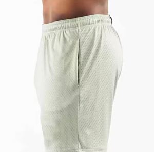 Shorts Bermuda légers en maille pour homme, respirants, taille élastique, décontractés, couleur unie, tissu polyester - Product Image 2