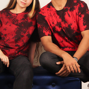 Camiseta Tie Dye Personalizada para Hombre, Logotipo Personalizado, Impresión Sublimada, Directo de Fábrica OEM, Ropa Casual de Verano, Transpirable - Product Image 3