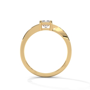 Bague solitaire en diamant de laboratoire taille princesse certifiée IGI, bague de fiançailles en or pour femme - Product Image 3