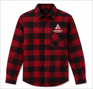 Mens Plaid Flannel Shirt Long Sleeve Mandarin Collar Button Up Pocket Casual Shirt Spring Wear - Product Image 3