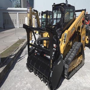 Powerful Caterpillar 275 Compact Loader With Forestry <b>Mulcher</b> For Brush Cutting Tree Clearing And Land Management - Product Image 2