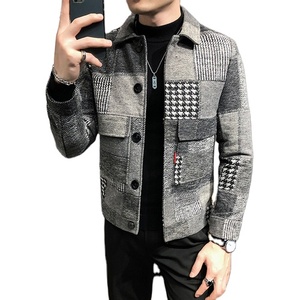 เสื้อเชิ้ตผู้ชายคอปกแบบลำลอง ผ้าขนสัตว์เย็บติดกัน ทรงเข้ารูป เป็นมิตรกับสิ่งแวดล้อม แบบสองด้าน ปักลาย 3 มิติ อุ่นสบาย แขนยาว ลายสก็อต ดีไซน์สุภาพบุรุษ มีกระเป๋า - Product Image 3