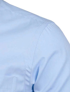 Camisa de Vestir Casual de Negocios Personalizable, Antiarrugas, de Manga Larga, para Otoño, en Color Sólido o con Rayas Tejidas, Servicio OEM - Product Image 5