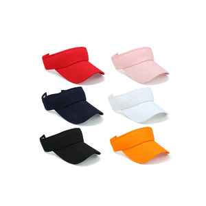 Visera Unisex Ajustable con Borde Curvo, Gorra de Protección Solar para Exteriores para Adultos, Primavera Verano, 100% Poliéster, Rojo, Rosa, Azul Marino, Blanco - Product Image 1