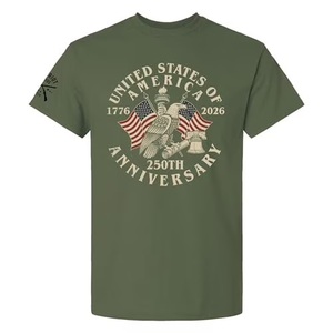 Camiseta Ecológica de Manga Corta con Serigrafía del 4 de Julio, 250 Aniversario de la Independencia de Estados Unidos, para Hombre - Product Image 5