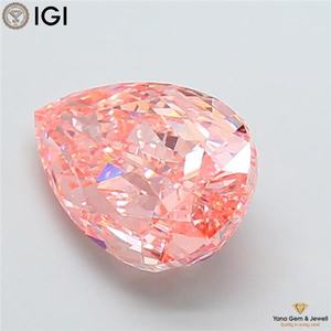 Diamante Cultivado en Laboratorio CVD de 6.03 Quilates, Corte Pera, Claridad VS1, Color Rosa Intenso, con Certificado IGI para Joyería Exclusiva - Product Image 3