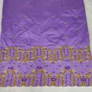 The Timeless Tradition Luxurious Purple Gorgura <b>With</b> Gold And Purple Sequin Work On Floral Pattern For Women <b>Wedding</b> Wear - Product Image 1