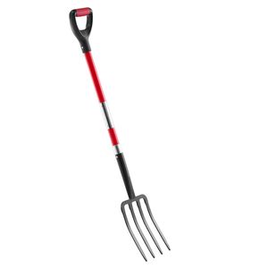 Forca da Giardinaggio a 4 Denti Rinforzata con Manico in Fibra di Vetro, Forca da Giardinaggio 45 cm con Impugnatura a Y in Acciaio Forgiato per Scavare nel Giardino - Product Image 4
