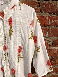 Robe mi-longue en coton indien tissé, imprimée à la main, écologique - Product Image 3