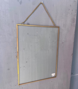 ARTISAN <b>DESIGN</b> Vertical Rectangle Metal Glass Hanging Photo <b>Frame</b> Chain Decorative <b>Wall</b> Mounted Home Office Wedding Decor - Product Image 3