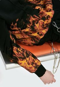 เสื้อสเวตเตอร์คอกลมแขนยาวสีทึบ Unisex โลโก้รูปแบบเย็บปักถักร้อยพิมพ์แบบกําหนดเองสําหรับเสื้อฮู้ดและเสื้อสเวตเตอร์ผู้ชาย - Product Image 4