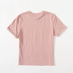 Camisetas Casuales de Manga Corta para Mujer, Corte Regular, Color Sólido, Alta Calidad, Ecológicas, 100% Algodón, Personalizadas - Product Image 1