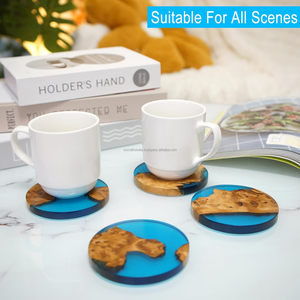 Sous-verre de luxe durable en bois et résine, taille et couleur personnalisables pour la maison, les hôtels et les restaurants - Product Image 6