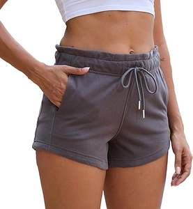 Shorts de sport pour femmes OEM, sexy, de haute qualité, avec logo personnalisé, cordon de serrage, en coton doux, pour le yoga, la gym et les entraînements - Product Image 1