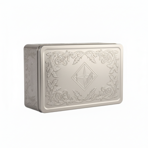 Boîte en métal rectangulaire de qualité alimentaire pour l'emballage de cadeaux - Product Image 1