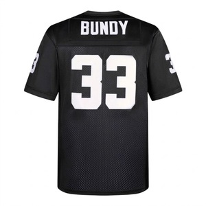Maillot de football américain Polk High pour garçons, col en V, maille respirante, 33, vêtements de football américain, manches courtes, coupe régulière - Product Image 2