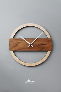 Horloge murale en bois rustique renard de la forêt, 3D superposée, silencieuse, à quartz, ronde, décoration artistique créative pour salon et maison - Product Image 5