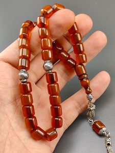 SMART HANDMADE ECO-FRIENDLY RESIN LOVE TASBIH AMBER BEADS Turquoise Prayer Rosary <b>Stone</b> Muslim Rosary Counter Jewelry - Product Image 2
