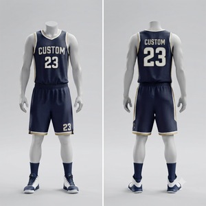 Custom Men's Basketball Jersey Set V-Neck Sleeveless Mesh Uniform Number 23 All Seasons Adult Breathable <b>Athletic</b> Fit - Product Image 1